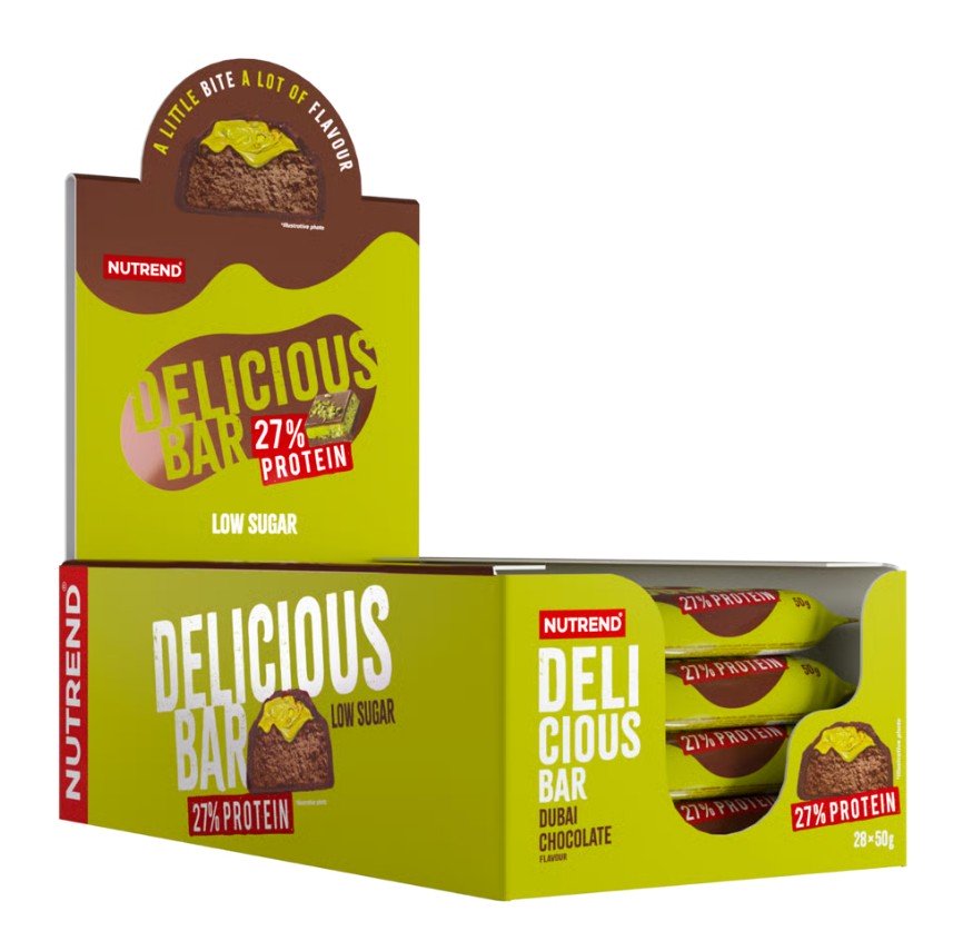 Delicious Protein Bar, Dubai Chocolate - 28 x 50g - Nutrend