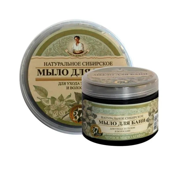 Babushka Agafii Natural Siberian black soap by 500 ml - Kosmetika