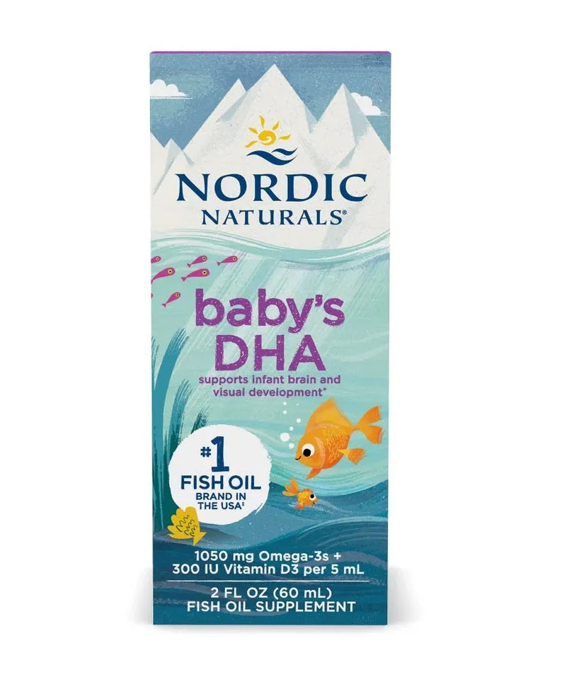 Baby’s DHA Fish Oil 1050mg Omega-3 with Vitamin D3 - 60 ml - Nordic Naturals - Papildai