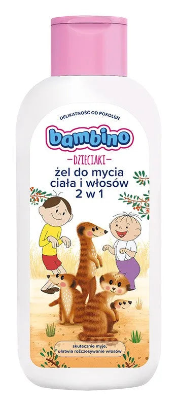BAMBINO 2-in-1 kūno ir plaukų prausiklis vaikams kūdikiams ’Kids’- Cowboys 400ml - Kosmetika