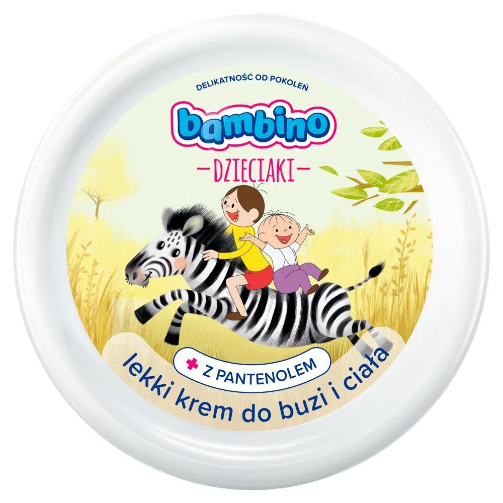 Bambino Kids Light Zebra Face and Body Cream 250ml - Vaikui ir mamai