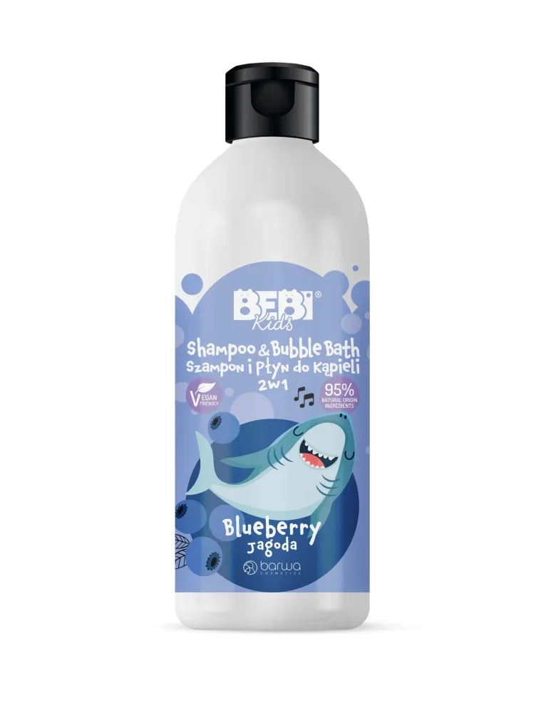 BARWA Bebi Kids Shampoo and Bath Lotion 2-in-1 - Blueberry 500ml - Vaikui ir mamai