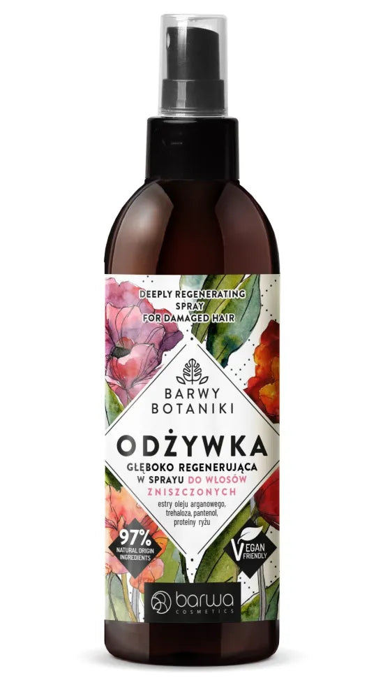 BARWA Botanical Colors Giliai regeneruojantis plaukų purškiklis kondicionierius pažeistiems plaukams 250ml - Kosmetika