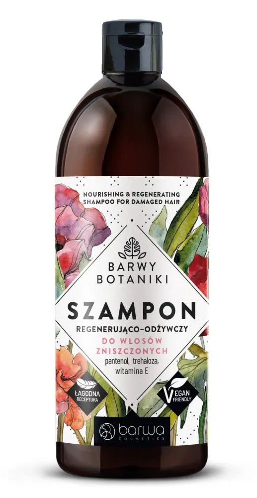 BARWA Botanical Colors Regeneruojantis - Maitinantis šampūnas pažeistiems plaukams 480ml - Kosmetika