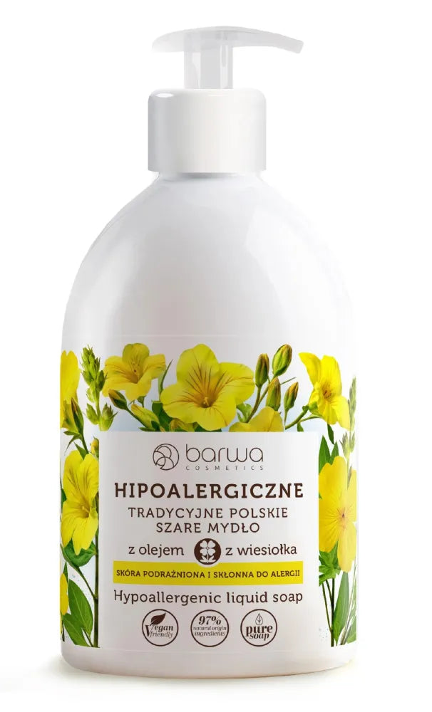 BARWA Evening Primrose Pilka skystas muilas jautriai odai 500 ml - Kosmetika