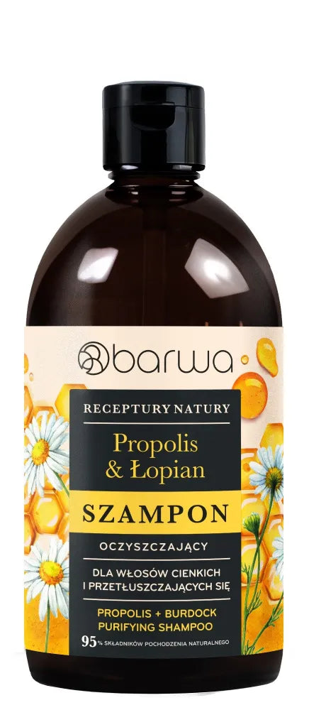 BARWA Nature’s Recipes Cleansing Shampoo for thin and oily hair - Propolis & Burdock - Kosmetika