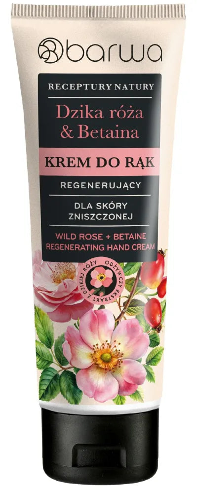 BARWA Nature’s Recipes Regenerating Hand Cream - Wild Rose & Betaine 100 ml. - Kosmetika