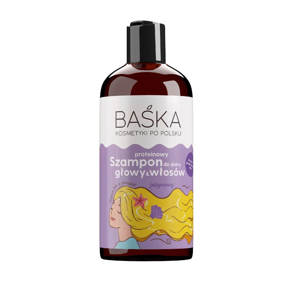 BAŚKA Cosmetics Lietuvių baltymų šampūnas galvai ir plaukams - juodųjų serbentų 500ml - Kosmetika