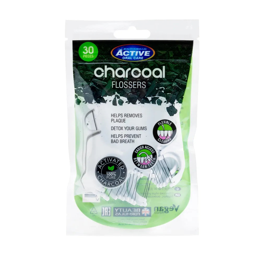 Beauty Formulas Active Oral Care Charcoal Dantų krapštukai 1 pakuotė - 30 vnt. - Kosmetika