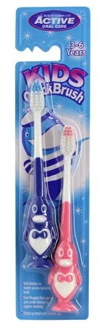 Beauty Formulas Active Oral Care Kids Toothbrush Greitas (3-6 metų) 1 pakuotė - 2 vnt. - Kosmetika