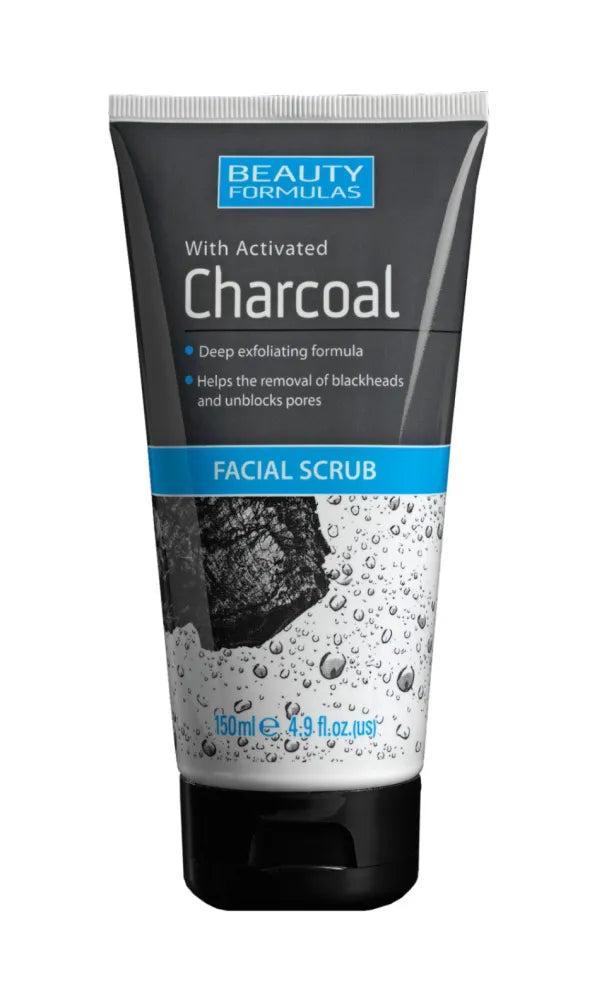 Beauty Formulas Charcoal Peeling veidui giliai valantis su aktyvuota anglimi 150ml - Kosmetika