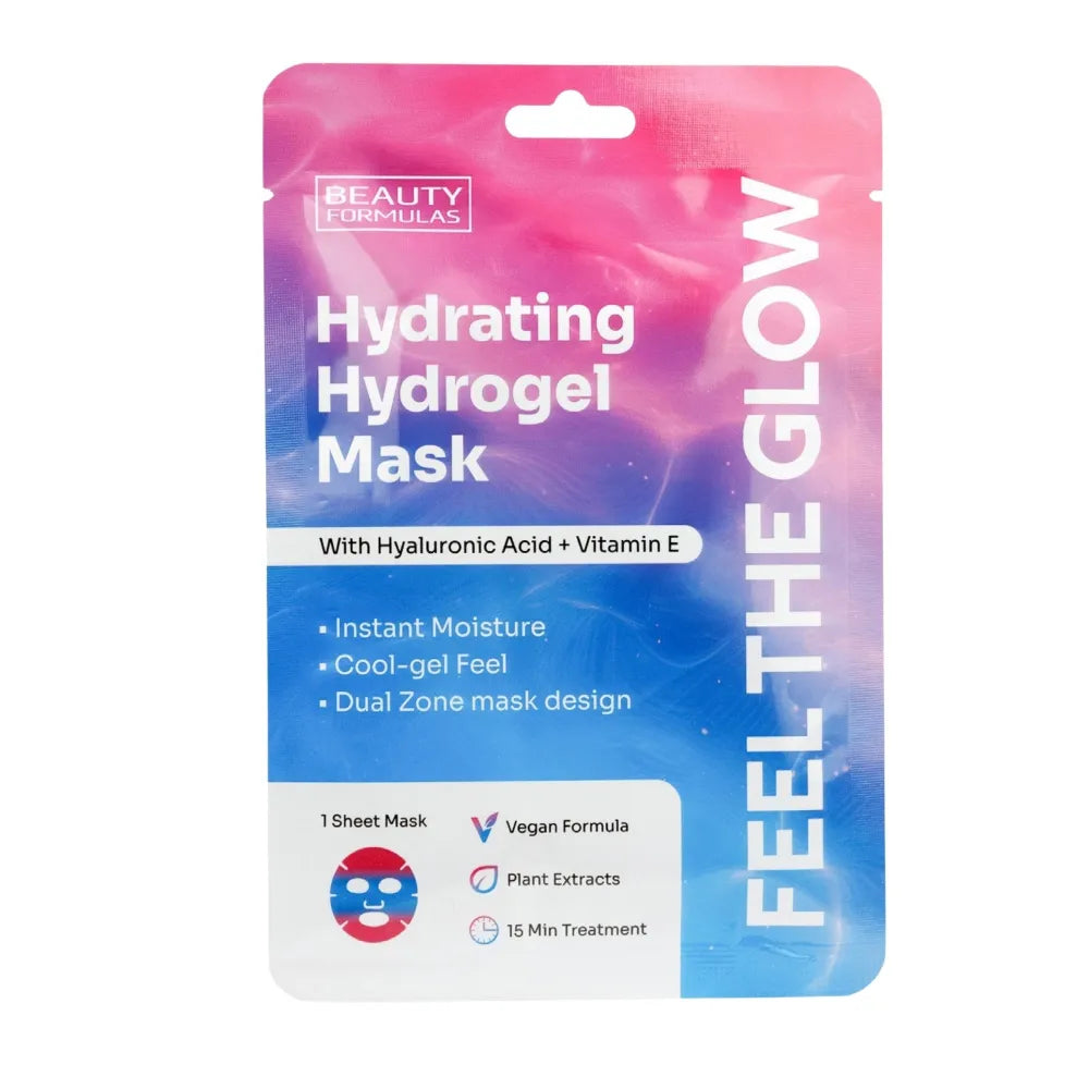 BEAUTY FORMULAS Hydrogel Moisturizing Mask with Hyaluronic Acid + Vitamin E 1 pc. - Kosmetika