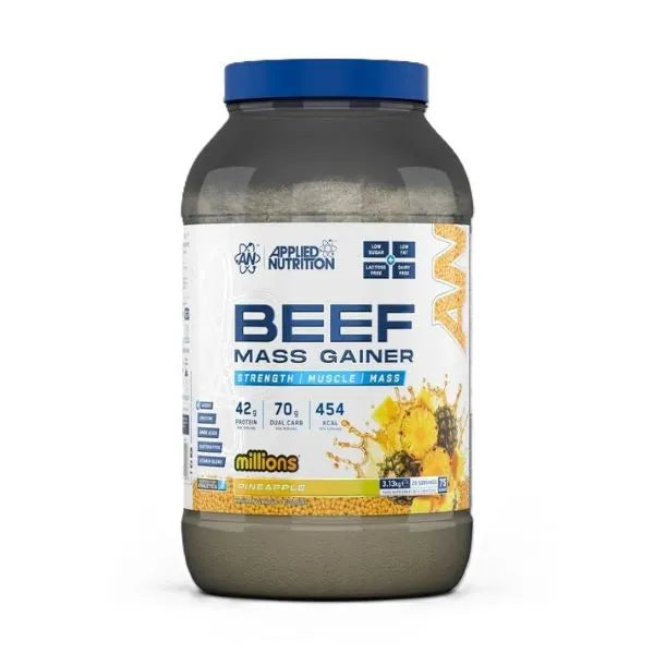 Beef Mass Gainer Millions Pineapple - 3130g - Applied Nutrition - Sporto papildai