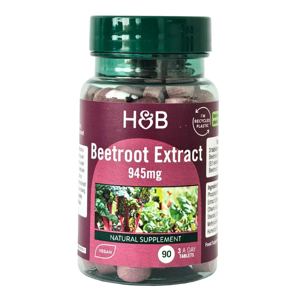 Beetroot Extract 945mg - 90 tabs - Holland & Barrett - Papildai