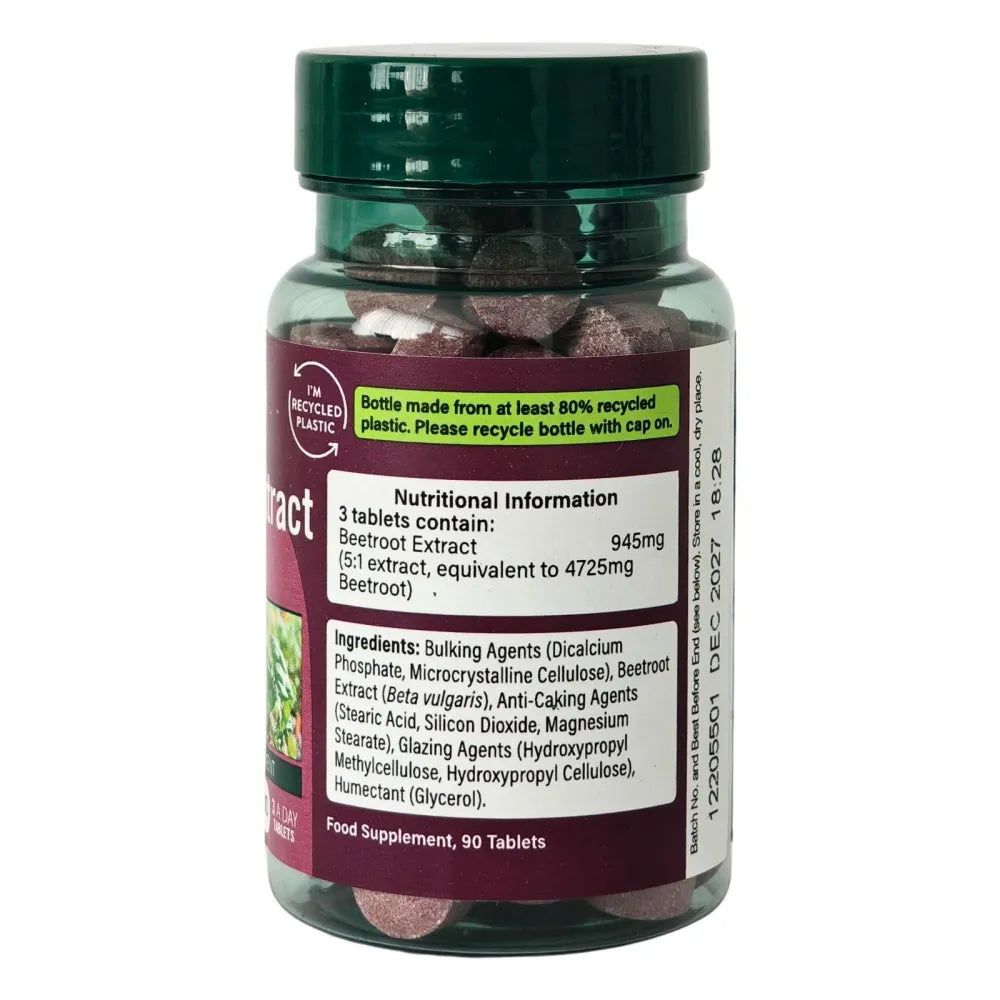Beetroot Extract 945mg - 90 tabs - Holland & Barrett - Papildai