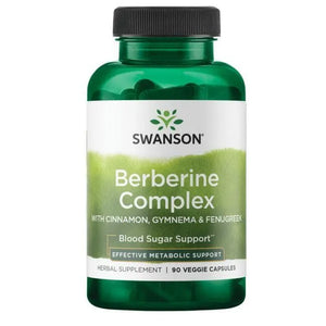 Berberine Complex - N90 - Berberinas su cinamonu gymnema ir ožragėmis - Swanson - Papildai