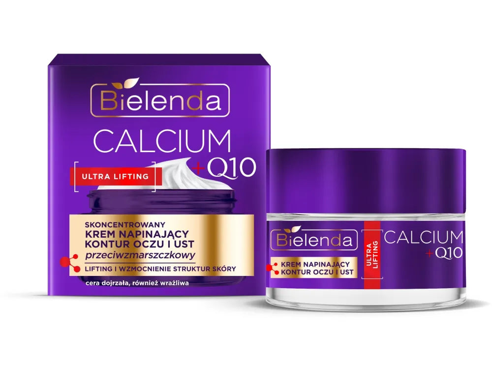 BIELENDA CALCIUM + Q10 Stangrinantis kremas lūpų ir akių kontūrui 15ml - Kosmetika