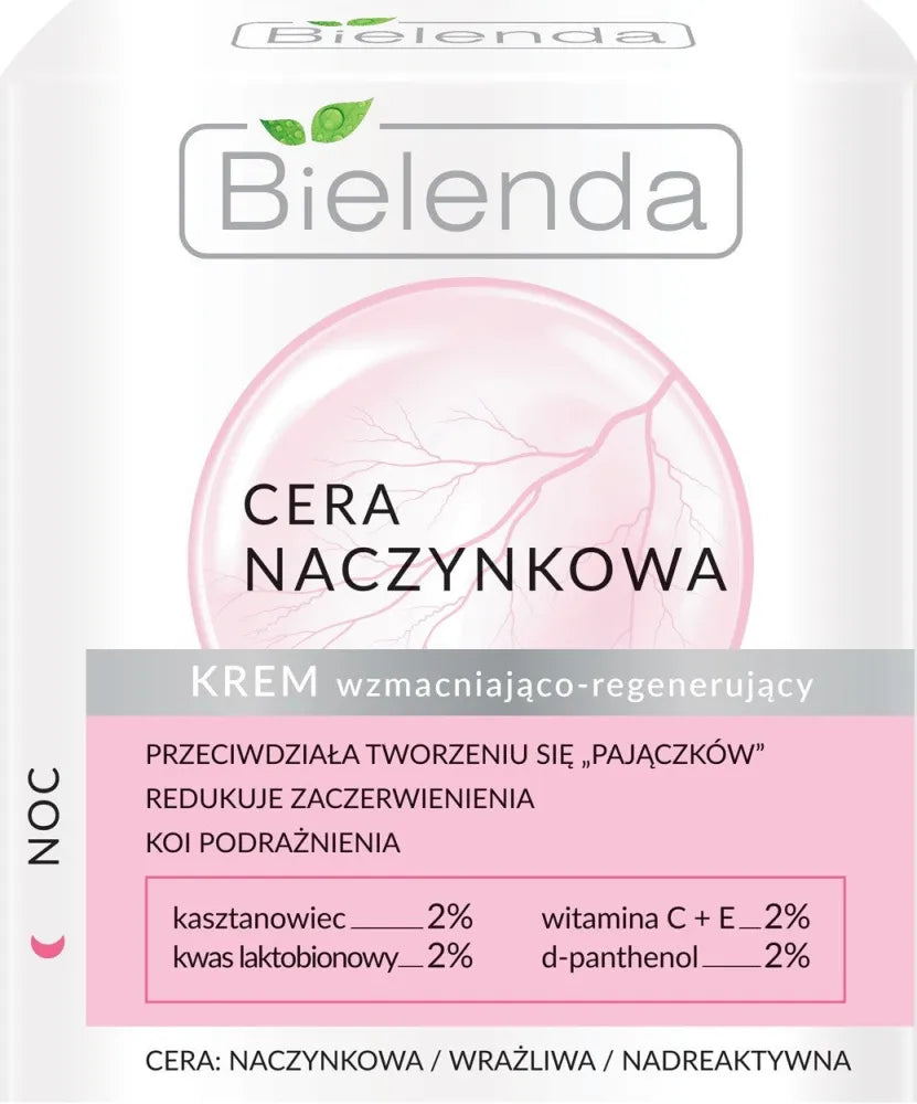 Bielenda Capillary Cream stiprinantis-atkuriantis naktinis kremas 50ml - Kosmetika