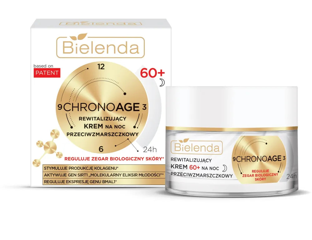 BIELENDA Chrono Age 24h Revitalizuojantis Kremas nuo Raukšlių 60+ Nakties 50ml - Kosmetika