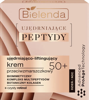 Bielenda Firming Peptides 50+ Stangrinantis-Keliamasis Anti-Raukšlių Kremas Dienai ir Nakčiai 50ml - Kosmetika