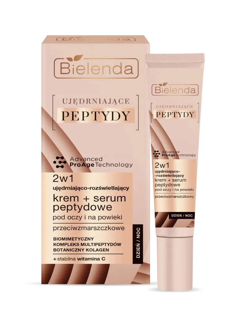 Bielenda Firming Peptides and Illuminating Cream - 2in1 Peptidų serumas akims ir vokams 15ml - Kosmetika
