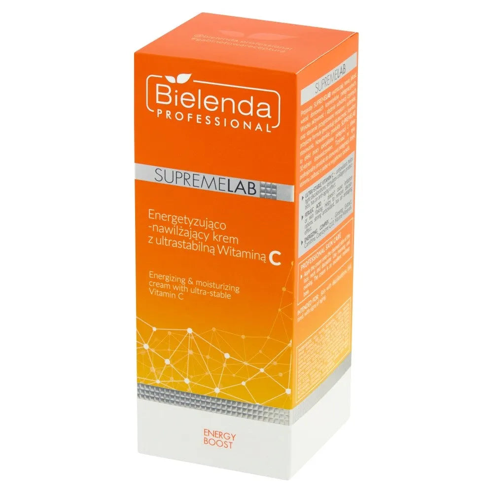 BIELENDA PROFESSIONAL Supremelab Energy Boost Energizuojanti ir drėkinanti kremas su stabilia vitaminu C 50 ml