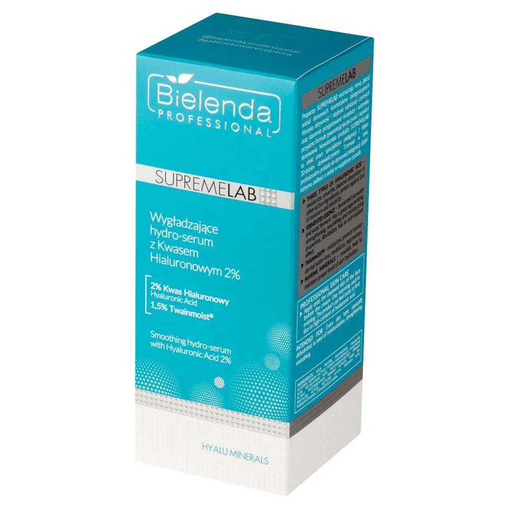 BIELENDA PROFESSIONAL Supremelab Hyalu Minerals Smoothing hidroserumas su Hialurono Rūgštimi 2% 30 ml - Kosmetika