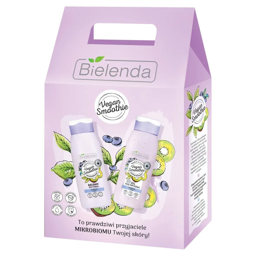 Bielenda Vegan Smoothie dovanų rinkinys (kūno losjonas 400ml + dušo gelis 400ml) - Kosmetika