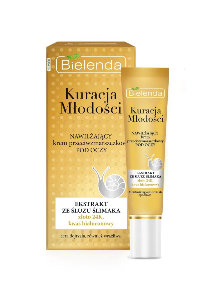 Bielenda Youth Cure drėkinantis anti-raukšlių paakių kremas 15ml - Kosmetika
