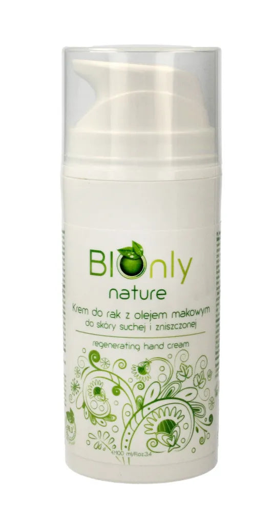 BIOnly Nature Atkuriantis rankų kremas su aguonų sėklų aliejumi 100ml - Kosmetika