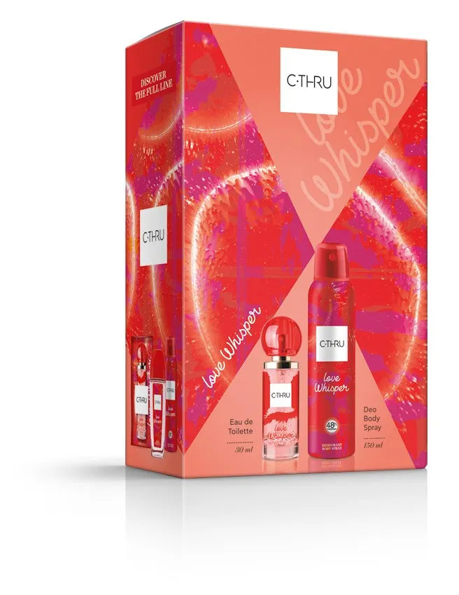 C-THRU Love Whisper dovanų rinkinys (Eau de Toilette 30ml + Deodorant spray 150ml) - Kosmetika