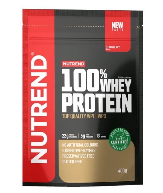 100% Whey Protein, Strawberry - 400g - Nutrend