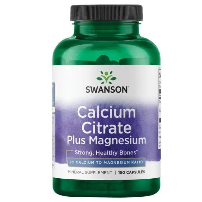 Calcium Citrate Plus Magnesium - Kalcio citratas ir magnis - N150 - Swanson - Papildai
