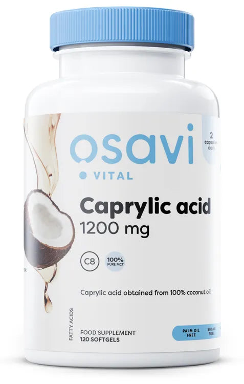 Caprylic Acid 1200mg - 120 softgels - Osavi - Papildai