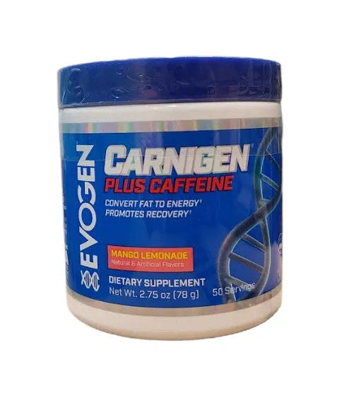 Carnigen Plus Caffeine Mango Lemonade - 78g - Evogen - Sporto papildai