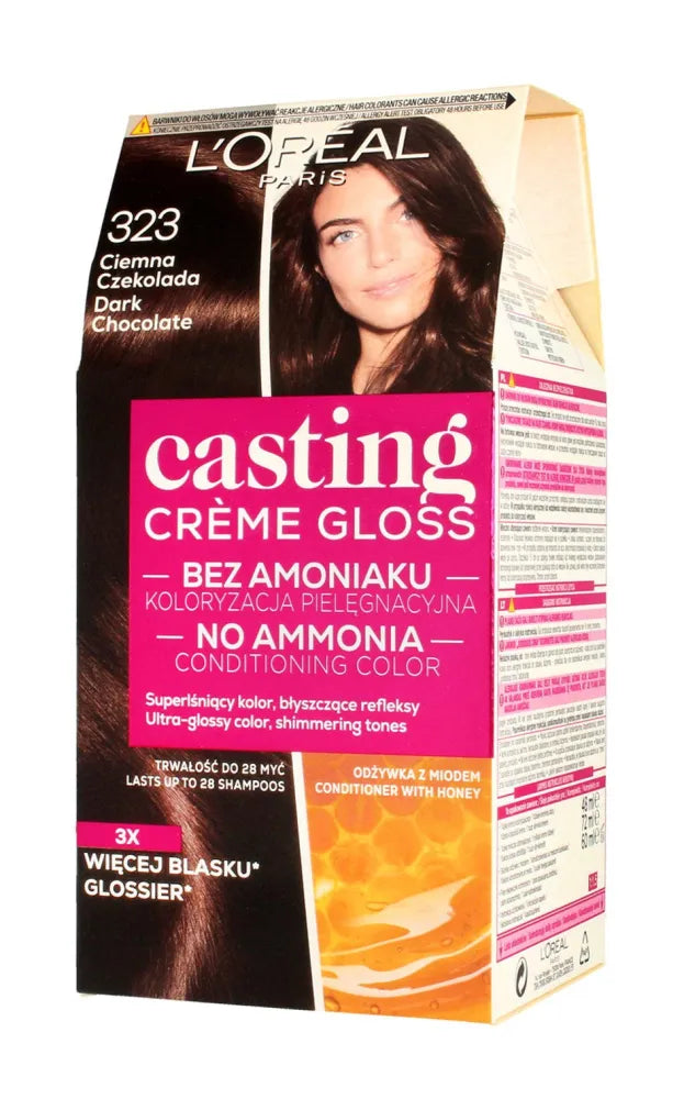 Casting Creme Gloss Dažymo kremas Nr. 323 Tamsus šokoladas 1 vnt. - Kosmetika