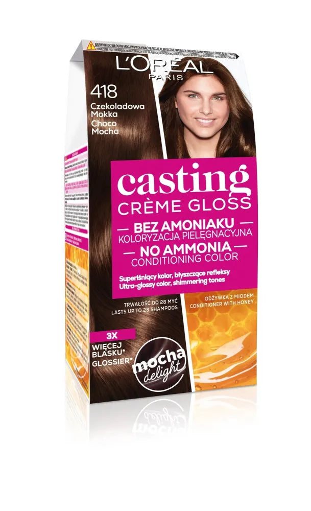 Casting Creme Gloss Dažymo kremas Nr. 418 Šokolado moka 1 vnt. - Kosmetika