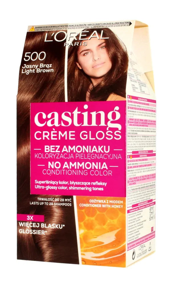 Casting Creme Gloss Dažymo kremas Nr. 500 Šviesiai rudas 1 vnt. - Kosmetika