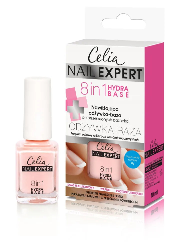 Celia Nail Expert Drėkinamoji bazinė nagų priežiūra 8in1 10ml - Kosmetika