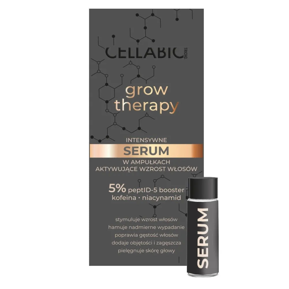 CELLABIC TRICHO Grow Therapy Vyrų intensyvi serija ampulėse aktyvinanti plaukų augimą - vyrams 31.5 ml - Kosmetika