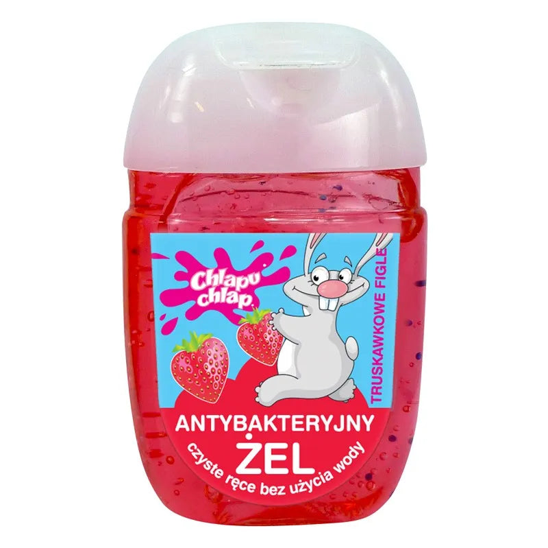 CHLAPU CHLAP Antibacterial hand sanitizer gel - sweet strawberries 30 ml. - Higiena