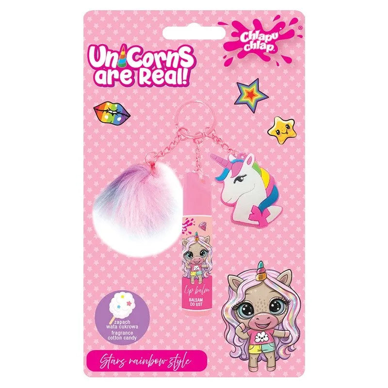 CHLAPU CHLAP Unicorns pendant lip balm - cotton candy 3.5 g - Kosmetika