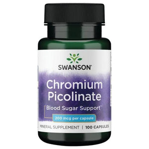 Chromium Picolinate - 200 mcg - N100 - Chromo pikolinatas - Swanson - Papildai