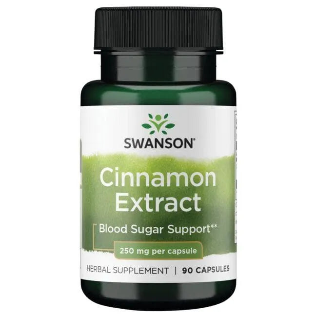 Cinnamon - Cinamono ekstraktas - 250 mg - N90 - Swanson - Papildai