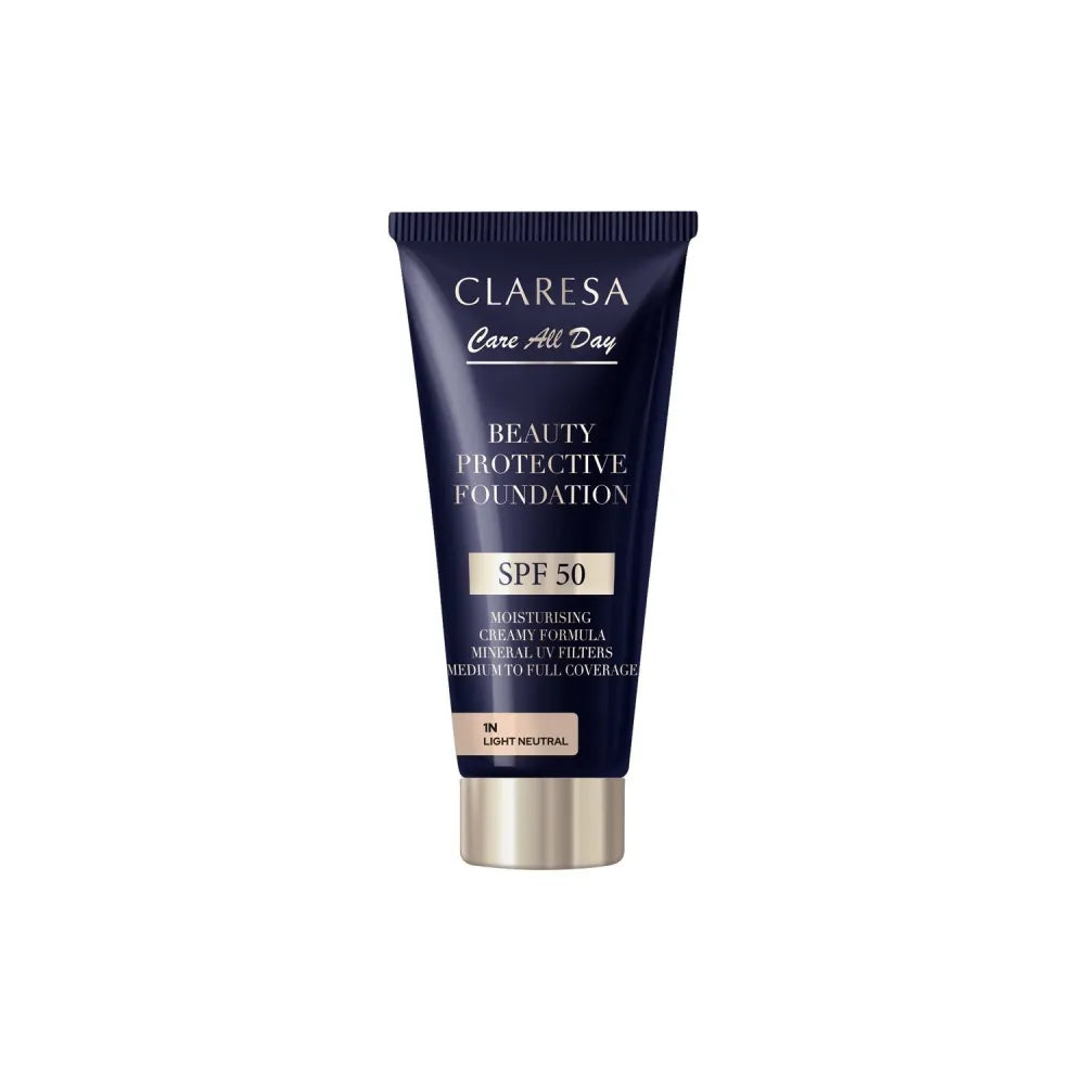 CLARESA Beauty Protective Foundation Moisturizing with SPF 50 1N Light Neutral 30 ml. - Kosmetika
