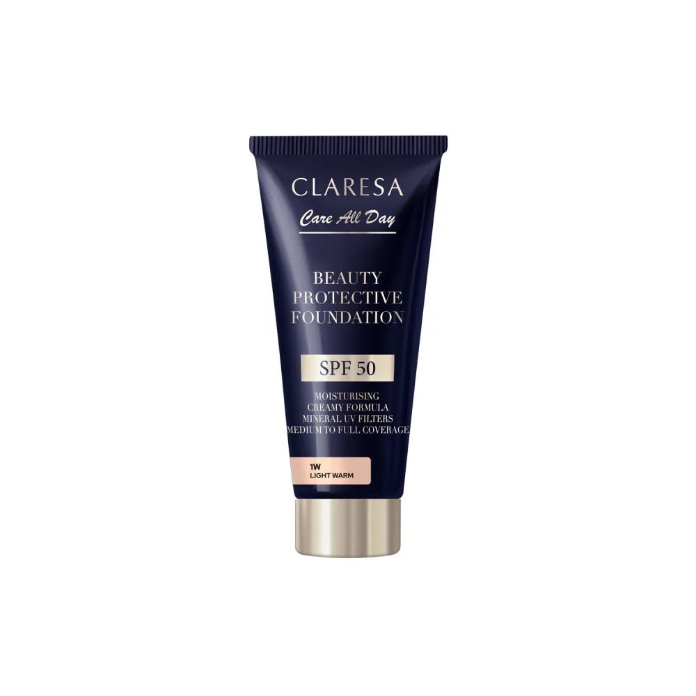 CLARESA Beauty Protective Foundation Moisturizing with SPF 50 1W Light Warm 30 ml. - Kosmetika