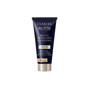 CLARESA Beauty Protective Foundation Moisturizing with SPF 50 2W Medium Warm 30 ml. - Kosmetika