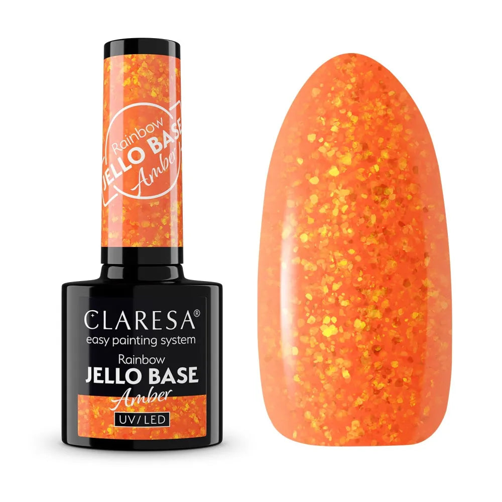 CLARESA N Rainbow Hybrid Nail Polish - Jello Bazė Amber - Kosmetika