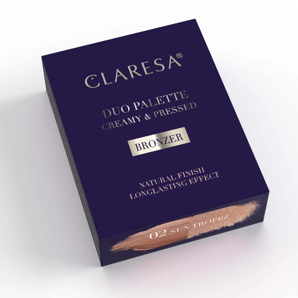 CLARESA Paletė Kreminė pudros kontūravimo Bronzantas 02 Sun Tropez 8,5 g - Kosmetika