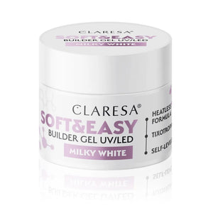 CLARESA Soft&Easy Builder Nail Gel - Milky White 12 g - Kosmetika